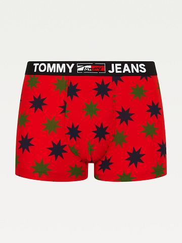 Férfi Tommy Hilfiger Organic cotton trunk Trunks Piros Fekete | HU 1308TCE